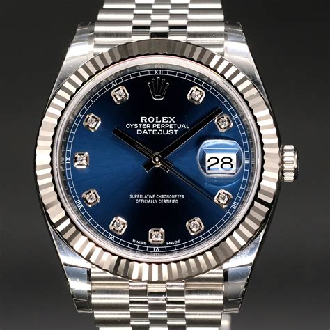 rolex datejust blue dial diamonds|rolex datejust full diamond price.